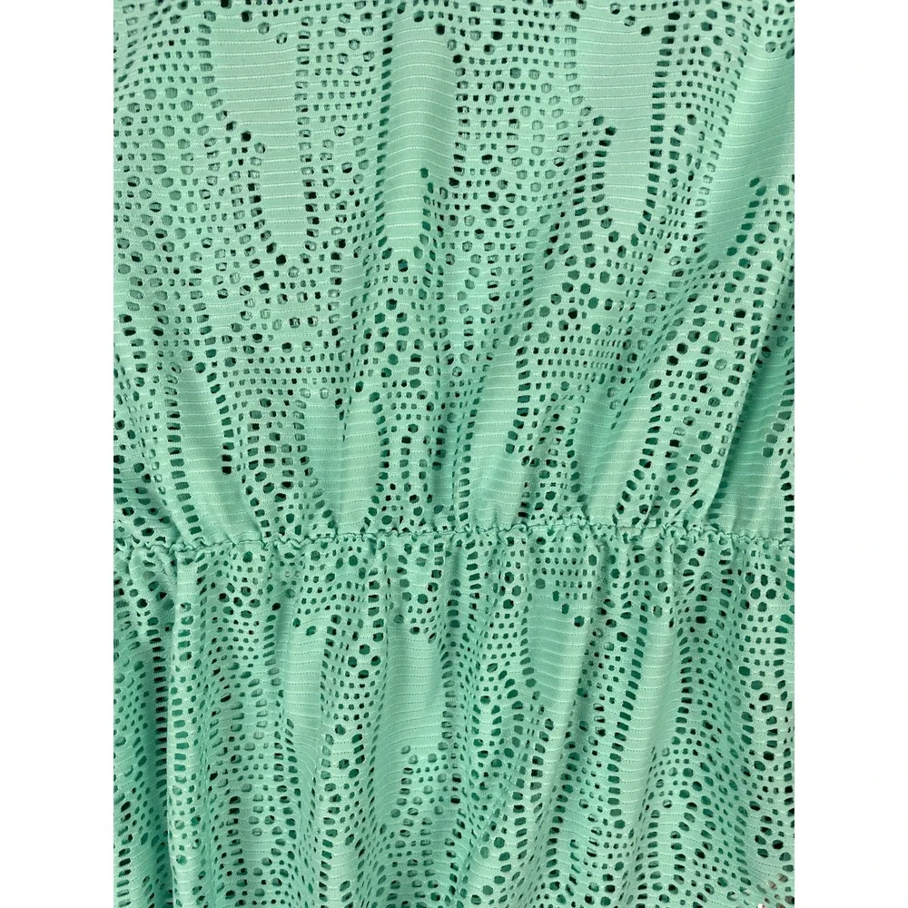 Wonder Nation‎ Aqua Crochet Swim Cover Up Coastal Boho Beach Aqua 6-6X